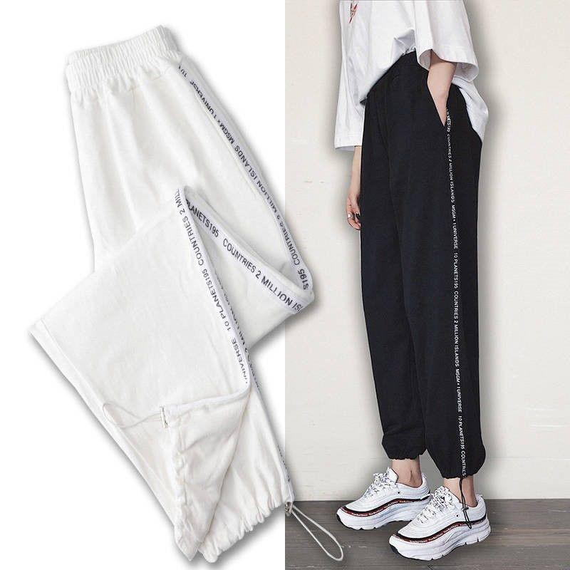  Celana  Panjang  Olahraga  Wanita Model Longgar Versi Korea 