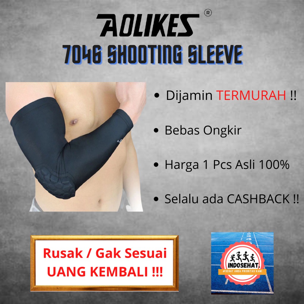 AOLIKES 7046 Long Arm Sleeve - Shooting Sleeve Basket / Deker Pelindung Siku Tangan