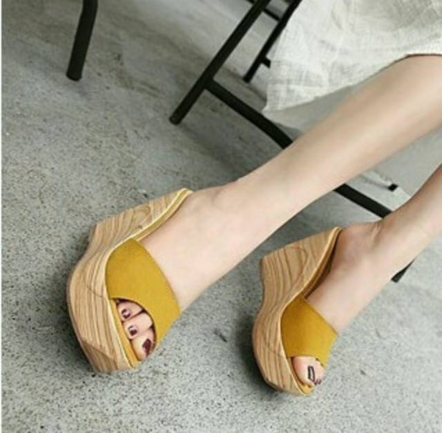 ABBUSHOES Ss 17 Sandal Wedges Wanita (Terbaru)