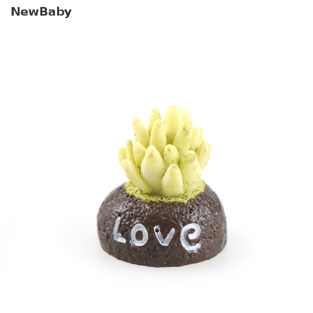 Newbaby 4Pcs Miniatur Tanaman Bahan Resin Untuk Dekorasi Taman Minifairy Gardenterrarium