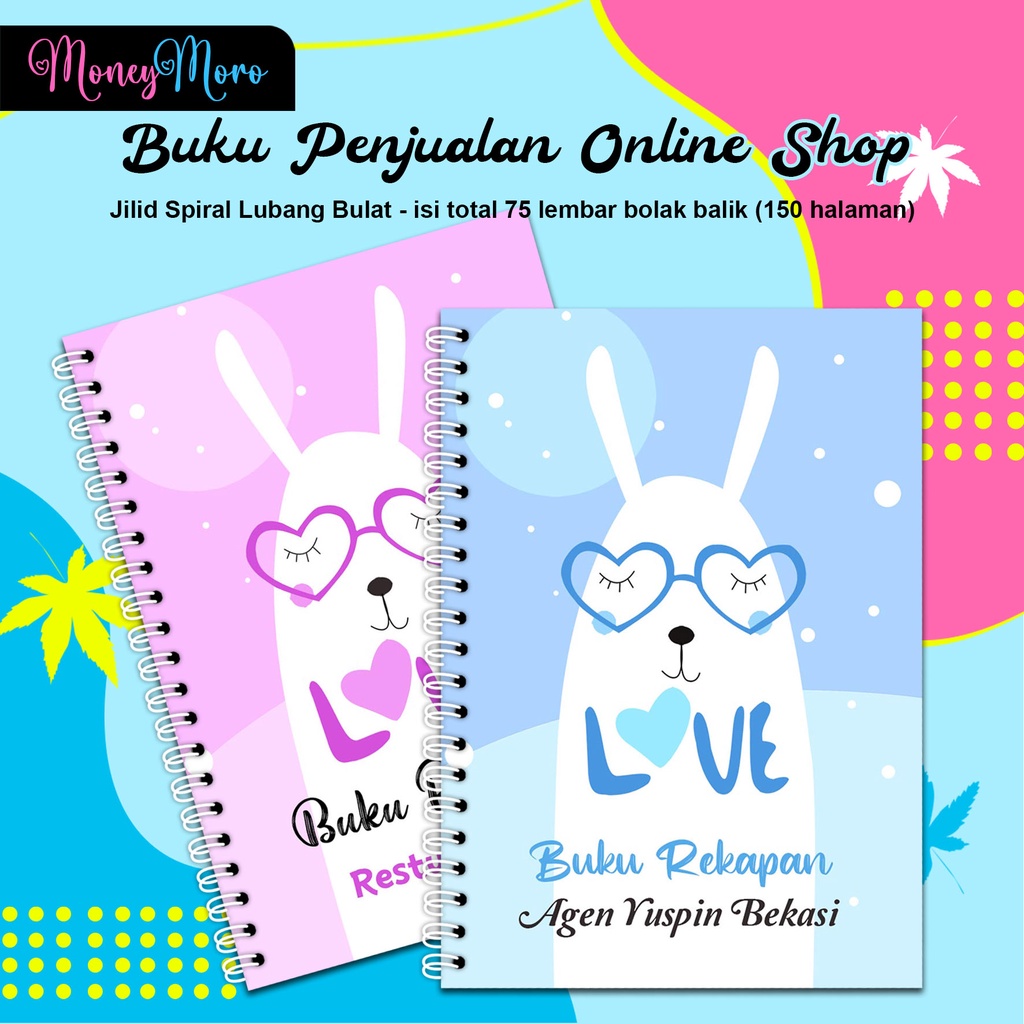 

MoneyMoro Buku Penjualan 001-002 / Buku Catatan Olshop / Buku Rekap Penjualan Jilid Spiral
