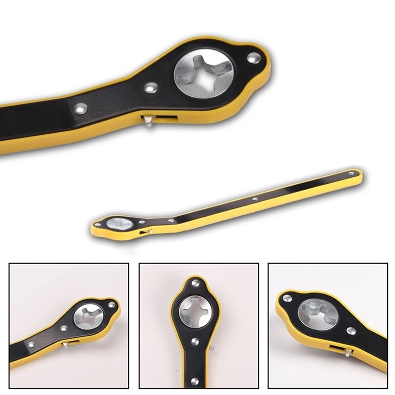 1Pc Auto Labor-saving Jack Ratchet Wrench / Scissor Jack Garage Tire Wheel Lug Wrench / Handle Labor-saving Wrench for Motorcycle, Car,Suv