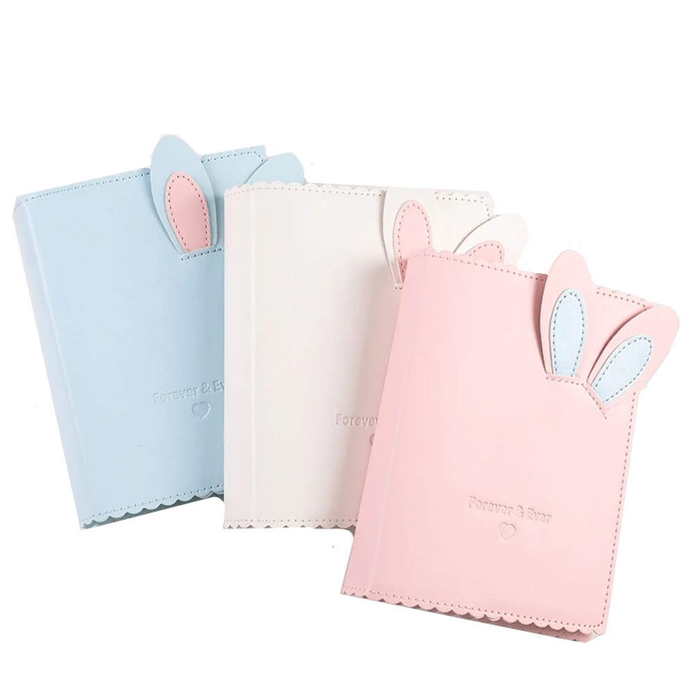 ELEGANT High quality Card Holder Cute Binders Albums Photo Album Book 64 Pockets Card Stock Rabbit Mini album 3 Inch Instand Camera Album/Multicolor