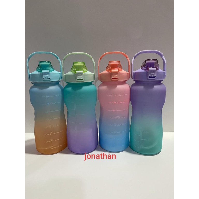 botol minuman gradasi 3d / botol minum kekinian / tempat minuman keren 2L