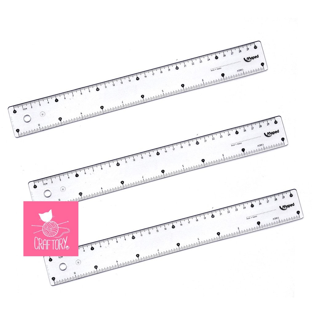 

Maped Penggaris 30cm Pulse Flat Plastic Ruler 30 cm ORIGINAL