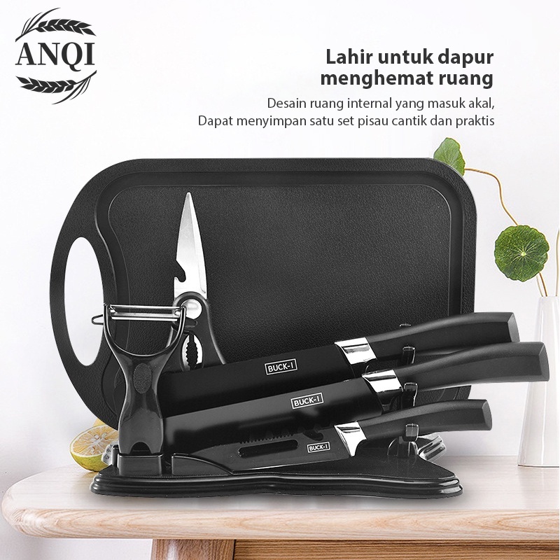 PISAU SET 7 IN 1 TALENAN /Poenscae KITCHEN KNIFE SET / Pisau Dapur Set FREE TALENAN MURAH