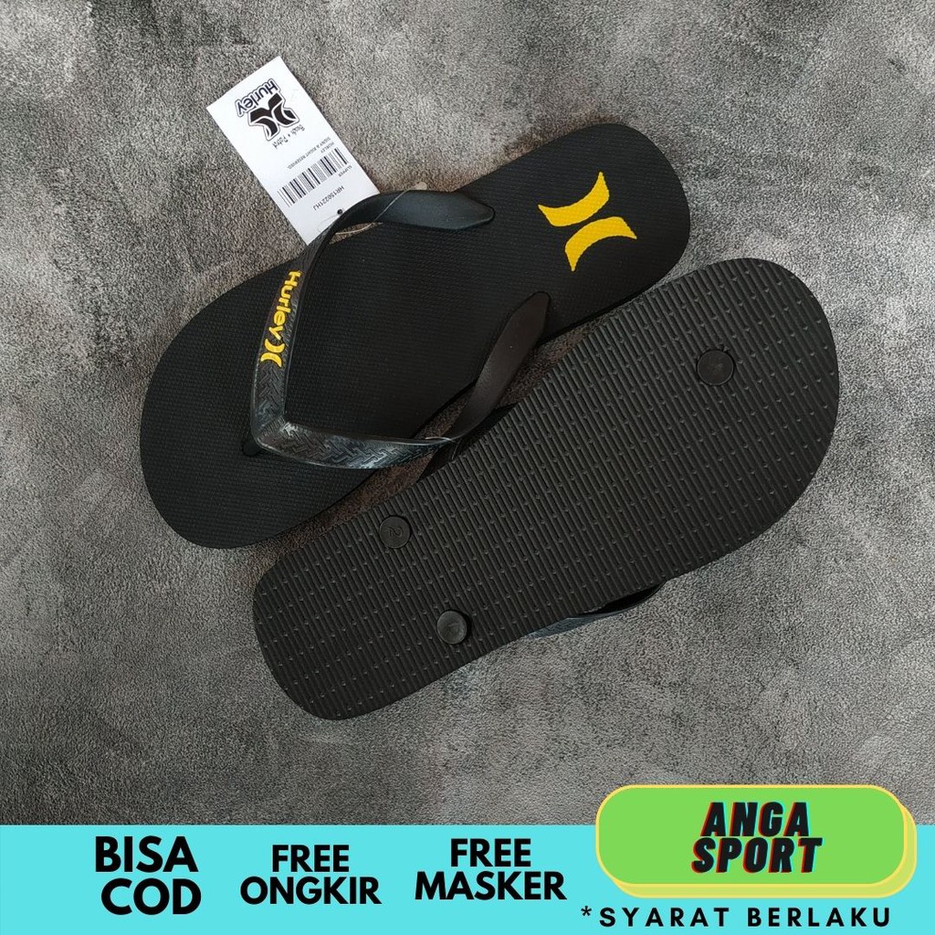 SANDAL JEPIT PRIA HURLEY / SENDAL COWOK JEPIT KASUAL KEKINIAN / SANDAL SURFING PANTAI PREMIUM