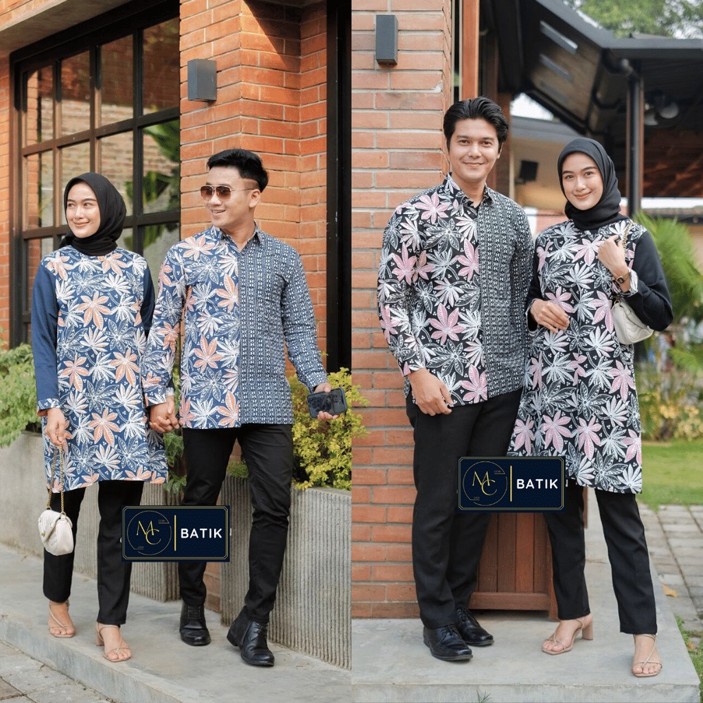 Mc Batik Couple - Sania Ruffle Batik Couple Ori Ndoro Jowi Ready Seragam M L XL XXL Jumbo