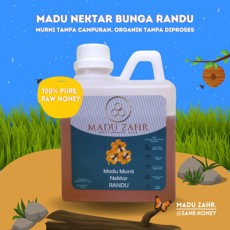 

Madu Murni Asli Zahr (500gr Randu) 100% Pure, Raw Unprocessed Honey (Madu Asli, Murni Berspesifikasi)