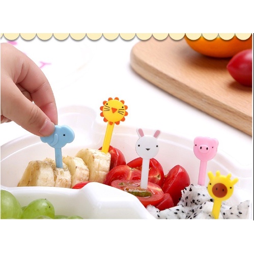 Set Garpu Buah Mini Isi 10 Bentuk Binatang Lucu Garpu Buah Hewan Animal Food Picks Bento Hiasan Bekal Garpu Mini Lucu