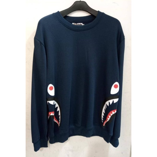 Sweater A Bathing Ape Crewneck Printed Side Navy