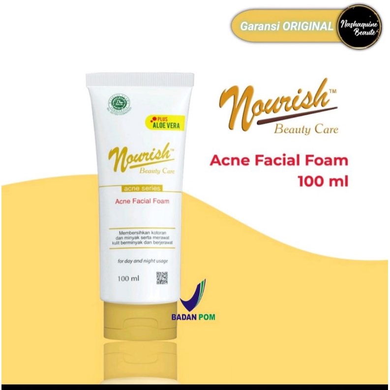 nourish beauty acne facial foam 100ml/ pembersih muka / anti jerawat / muka berminyak