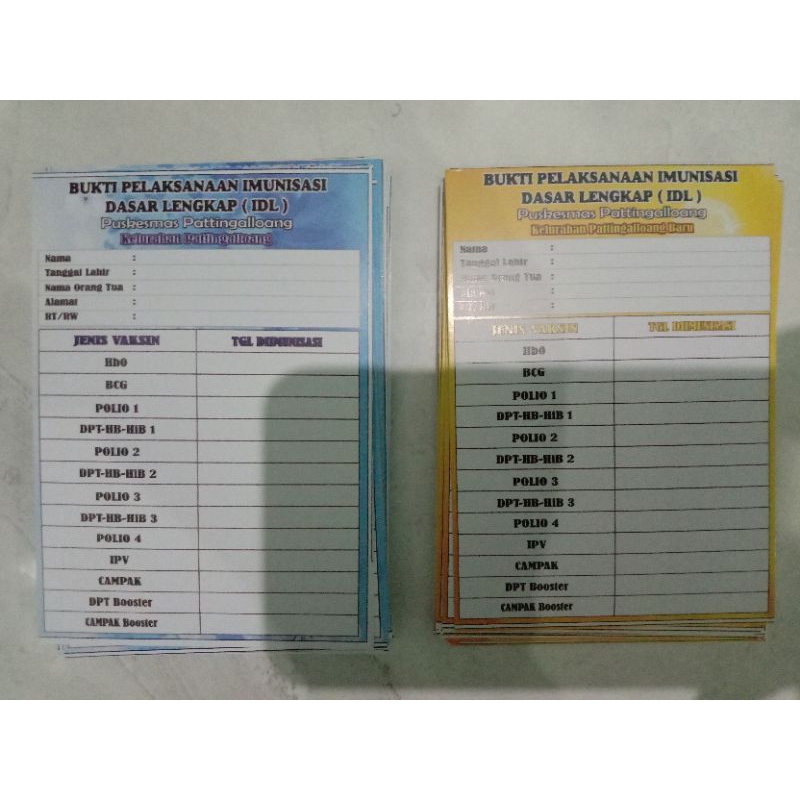 

kartu imunisasi ready stok siap kirim