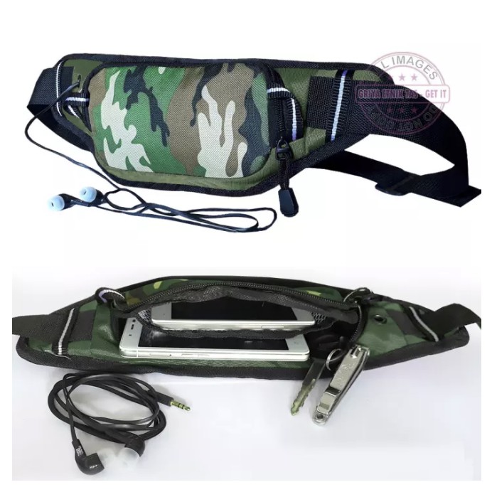 Tas Pinggang Laki laki Motif Army Tentara - Tas Pinggang Cowok tempat HP Terbaru