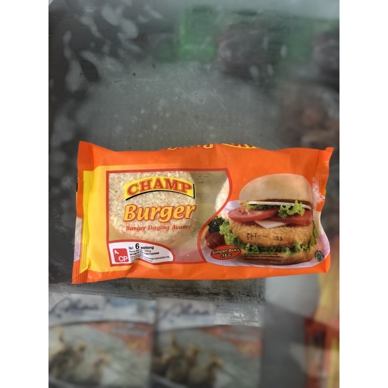 

Champ Chicken Burger / Burger Ayam 315gr SEMARANG