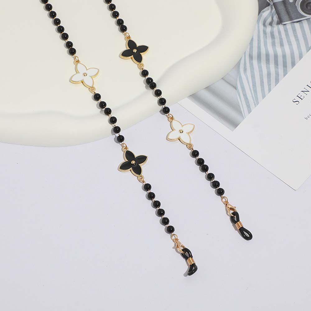 Needway Rantai Kacamata Elegan Fashion Mutiara Bunga Masker Lanyard Kacamata Rantai Tontonan Cord