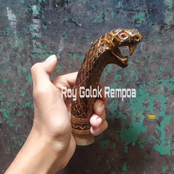Gagang Golok Ukir Ular Cobra (2)