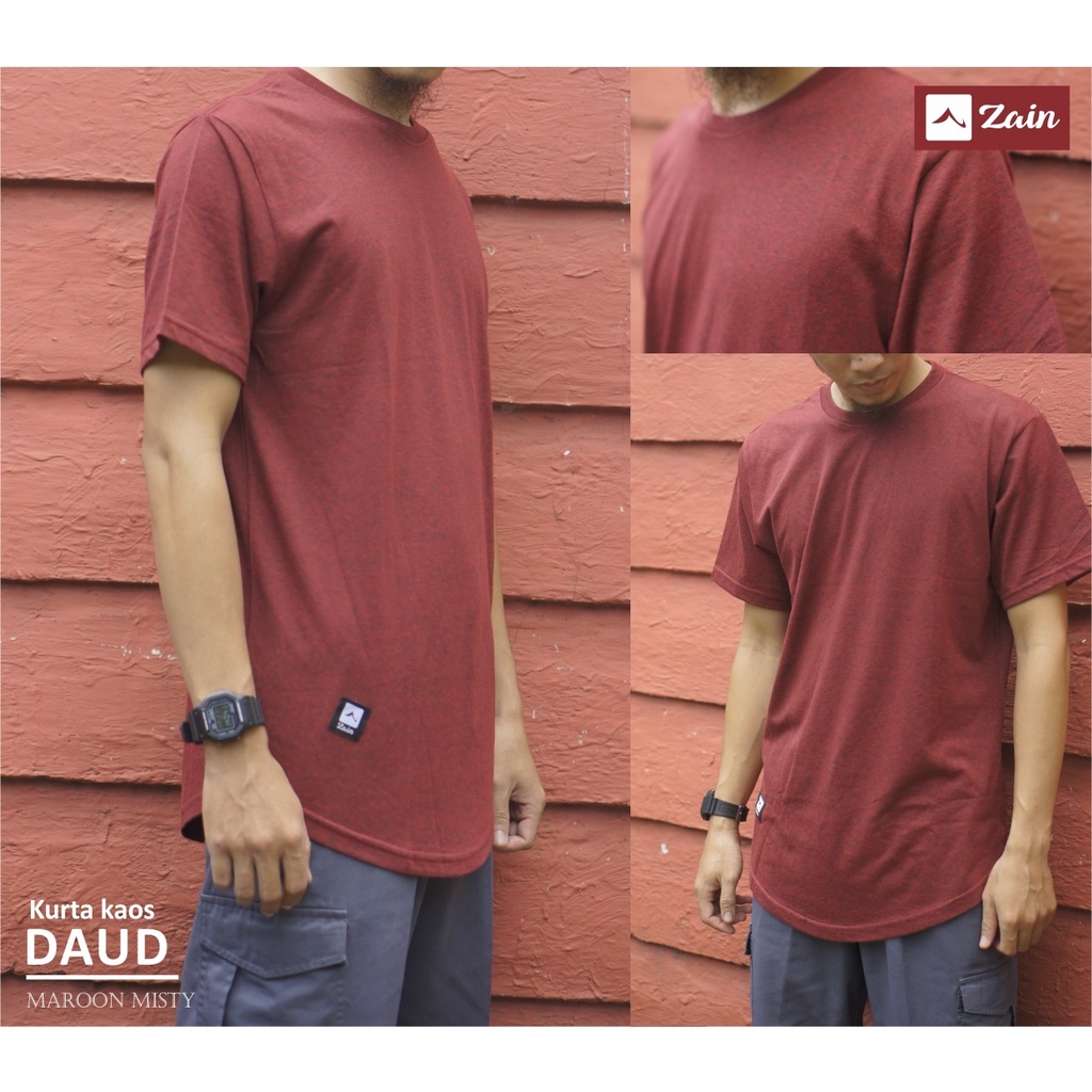 Kaos Kurta Daud Lengan Pendek Bahan Katun Combed Siro 30s Kaos Lengan Pendek