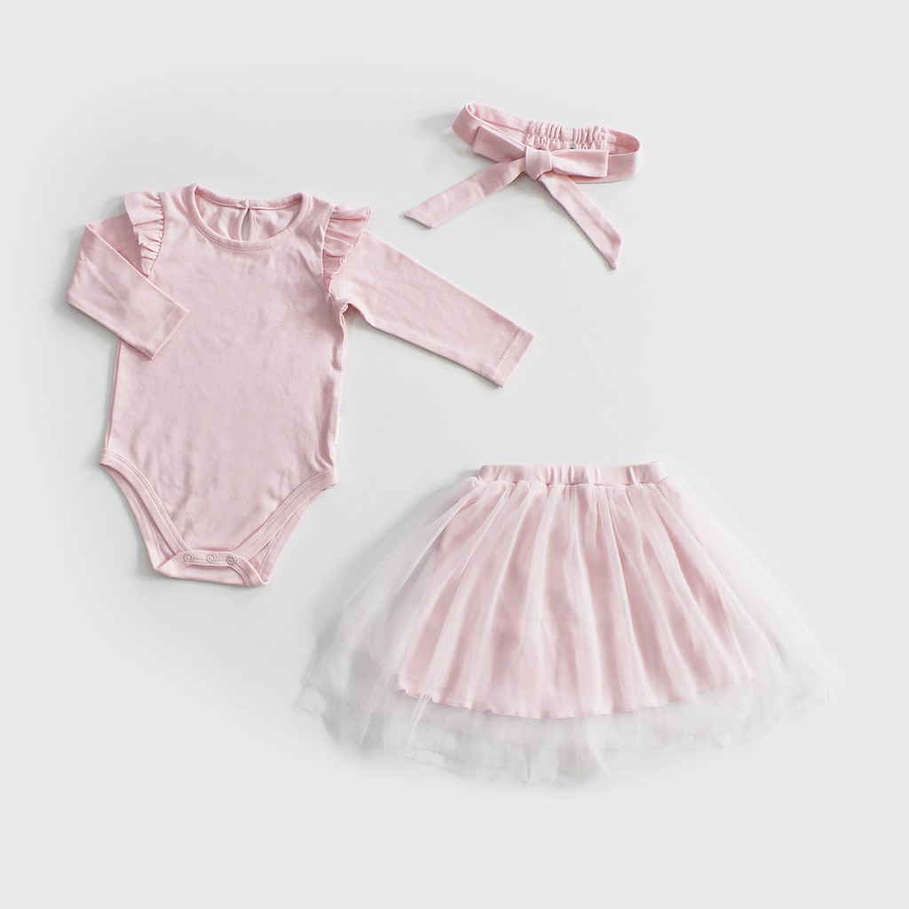 Jumper Tutu Bayi / I am Cotton Set Jumper Tutu-Baby pink