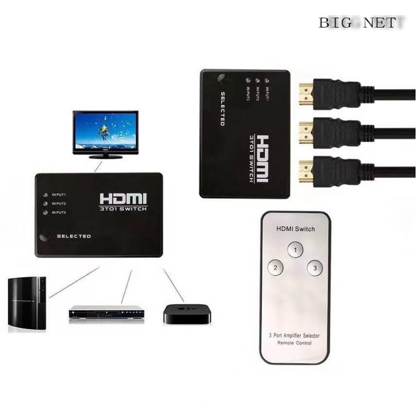 HDTV Switch 3 Ports with Remote Converter/ Hdmi Switch 301+Remote