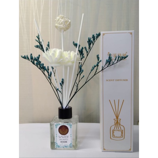 Reed Diffuser Aromatherapy Bunga Difuser Aroma Pengharum Ruangan Pewangi Oil Reed Difuser REED DIFFUSER LOVER'S GRASS REED DIFFUSER REFILL REED DIFFUSER HAMPERS PENGHARUM RUANG AROMATERAPI-AROMA WEN_OCEAN