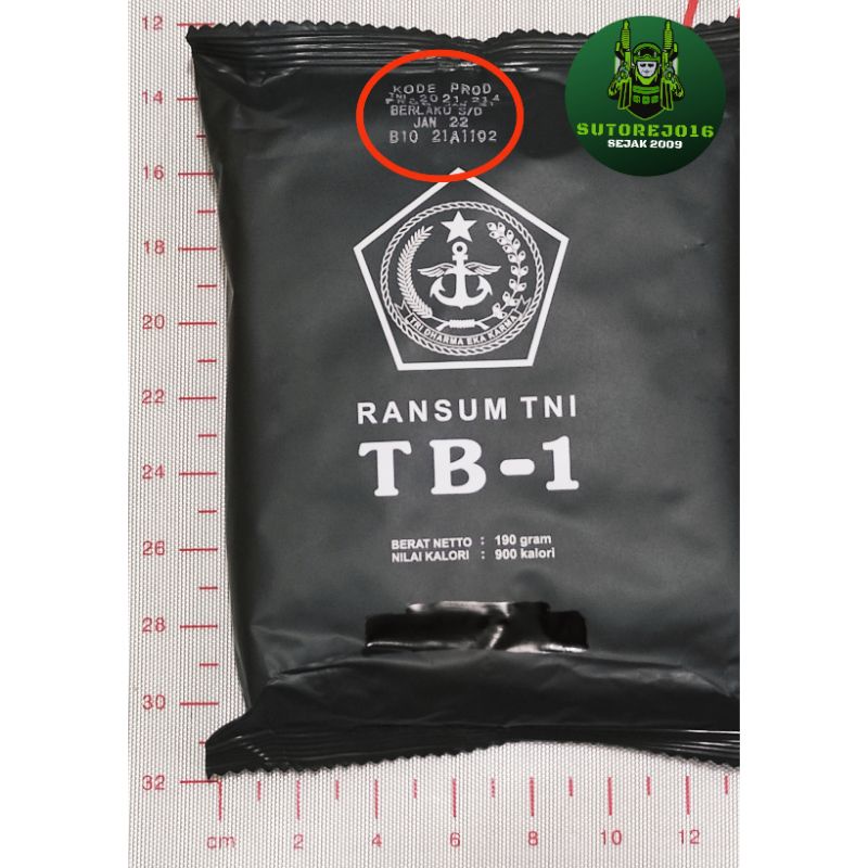 Ransum TB1 Biskuit MRE Survival Food Makanan Darurat Emergency Food jatah TNI