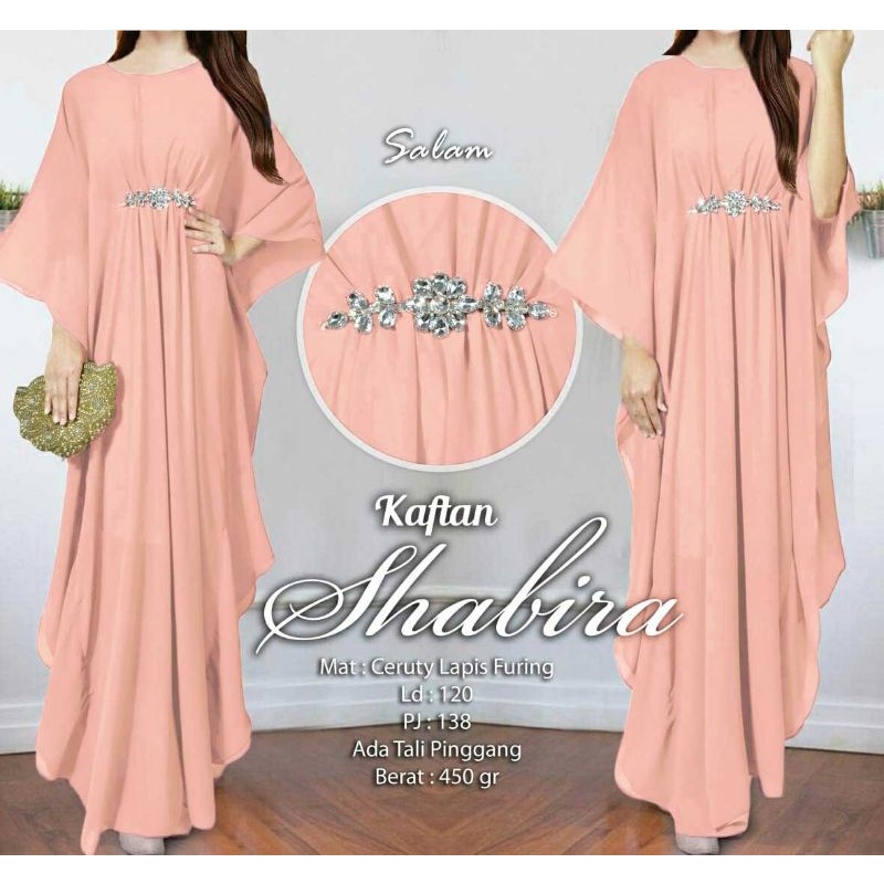 Arnis Shabira Kaftan Original Busui Friendly Ceruty Babydoll-salam