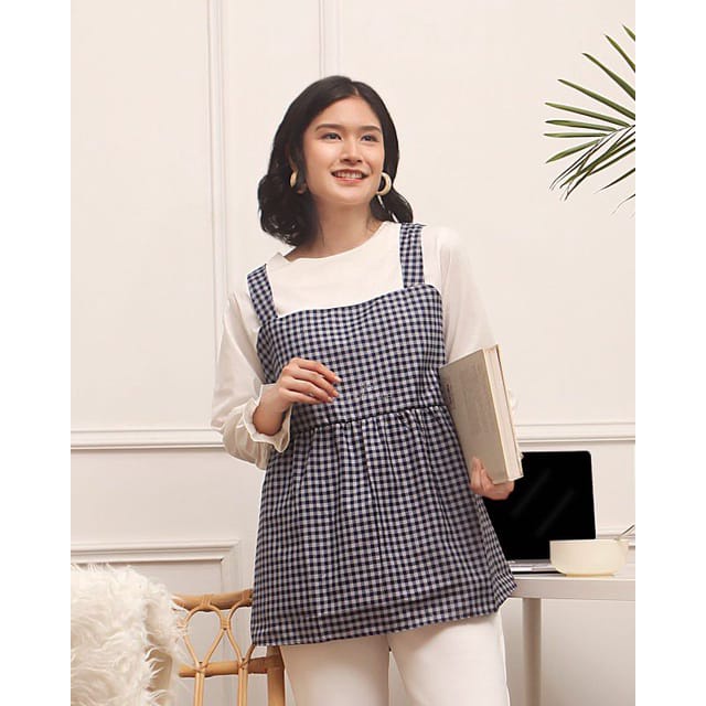 ISUKA FASHION Alirah Top Atasan Wanita Jumbo Kemeja Wanita Pakaian Wanita Jumbo-7