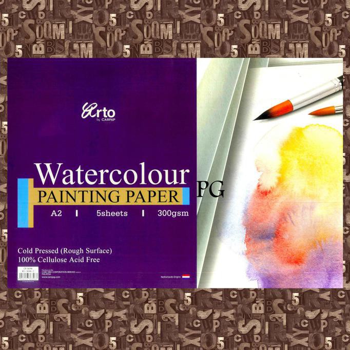 

Sale Arto Watercolour Painting Paper A2 300Gsm Kertas Cat Air Cellulose