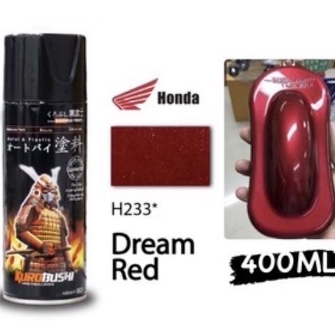 Samurai Paint Kurobushi Cat Semprot Pilox Pilok Merah EX-5 Dream Red (H233) 400ml