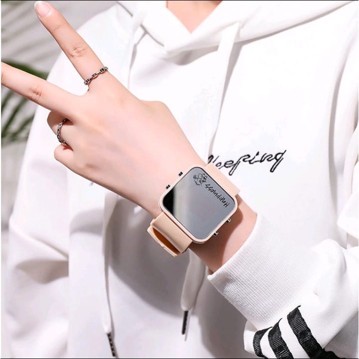 NunuLisaTan - Jam Tangan Wanita Import Murah JAM Wanita korea-CERMIN APRIKOT