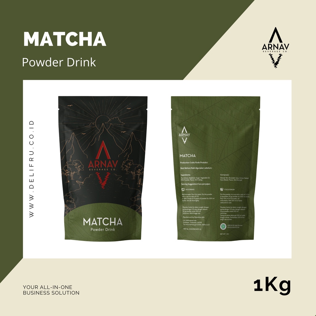 

Powder Drink Matcha Arnav 1 Kg - Bubuk Minuman Matcha Premium