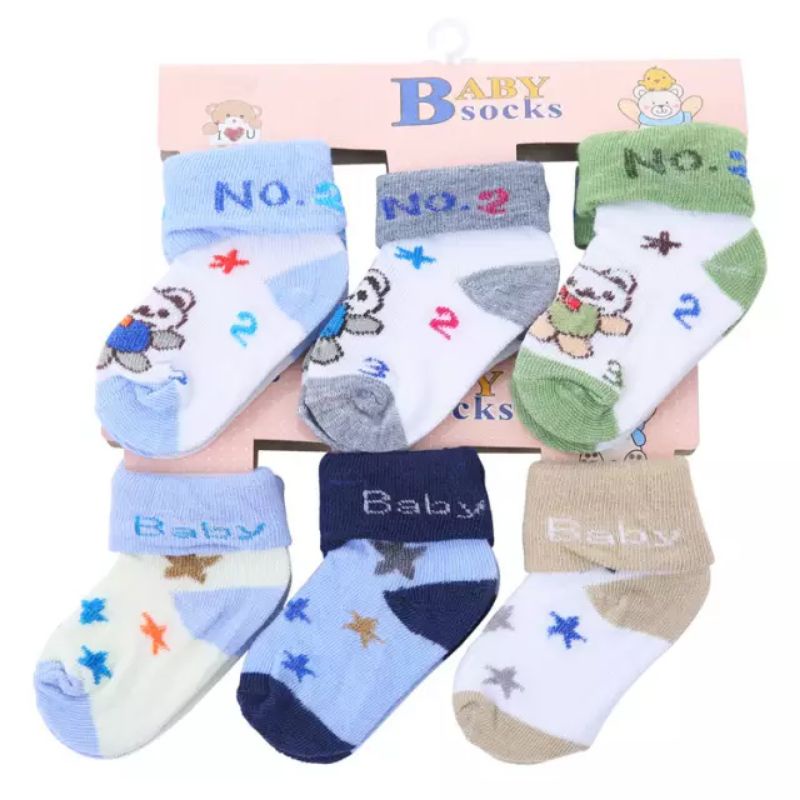 Kaos Kaki Bayi isi 1 set isi 3 Pasang Baby Kingdom SNI