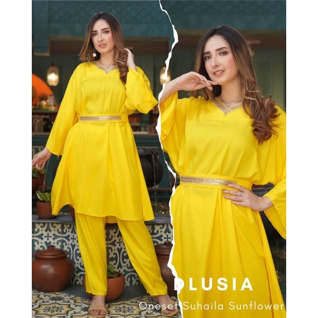 Daster Arab Dlusia SUHAILA Baju Setelan Rayon Big Size Jumbo