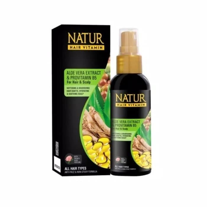 natur hair vitamin aloe/olive/ginseng -BPOM 80ml