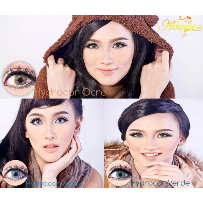 Softlens Avenue Solotica Hydrocor Warna Quartzo Ice Verde Grafite Azul Ocre Mel