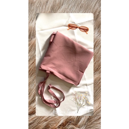 KHIMAR AZKIA SIMPLE TALI INSTAN/BERGO DIAMOND-Azkia dusti pink