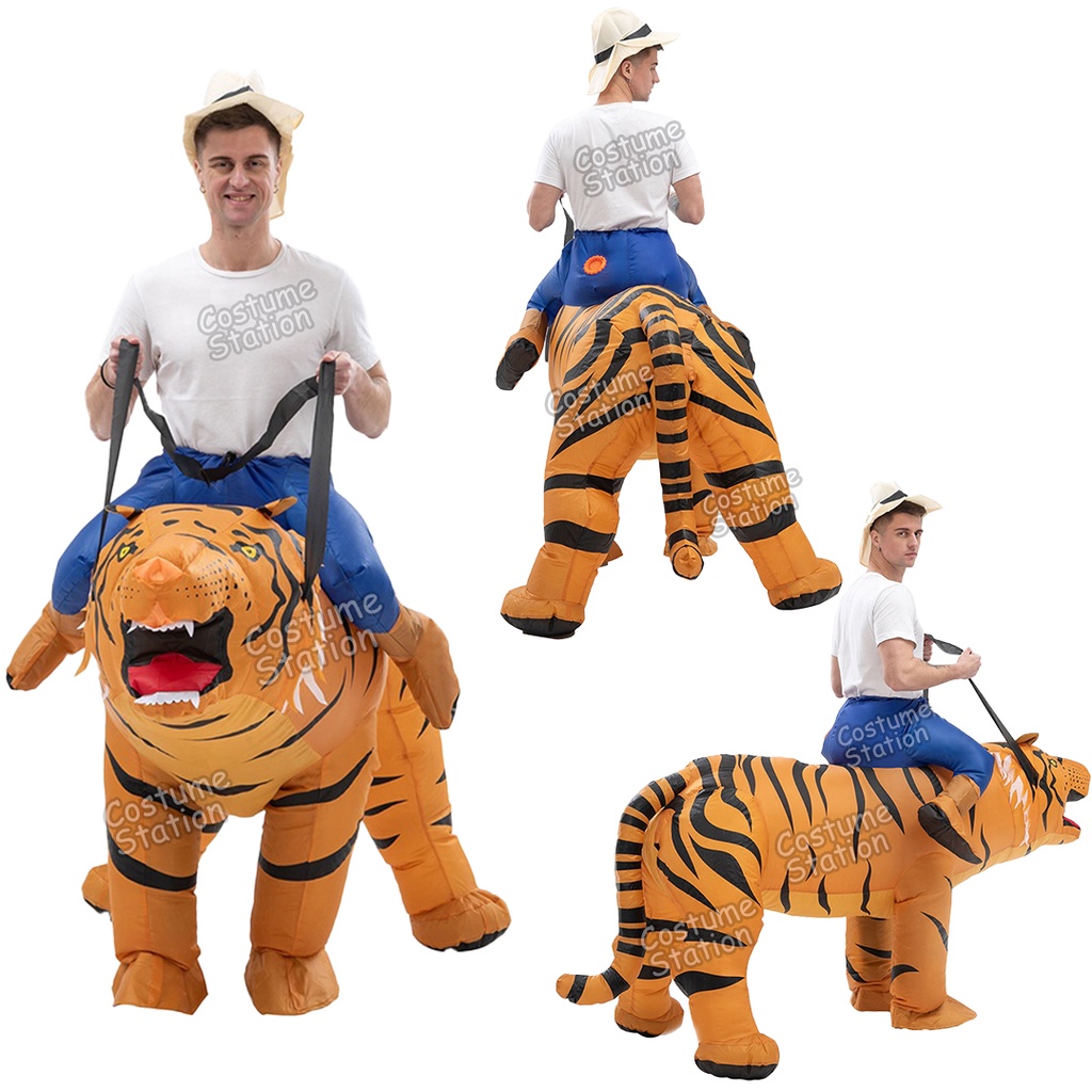 Kostum Tiger Back Ride / Costume Macan Hewan Binatang Animal Inflatable pompa angin dewasa