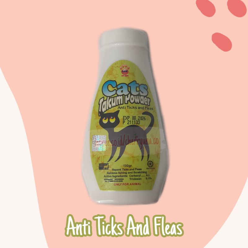 Bedak Kutu Kucing / Bedak Jamur Kucing / Bedak Wangi Kucing / Grooming