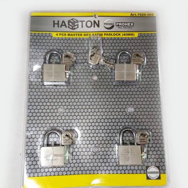 Gembok Set Master Key 40mm x 4pcs/ Gembok Rumah/ Gembok Pagar