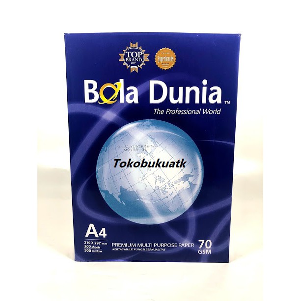 

Kertas Bola Dunia A4 70 Gram