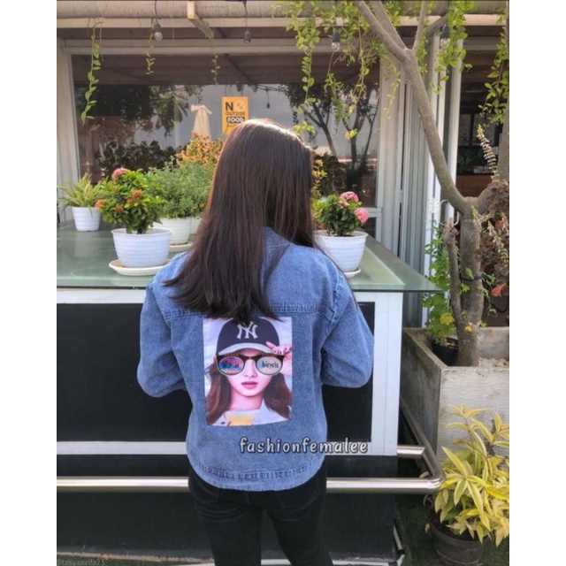 ORIGINAL JEANS - JAKET JEANS IMPORT MOTIF / JAKET WANITA PREMIUM / FBFC JAKET JEANS LAILA