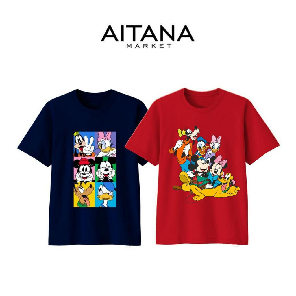 Baju Kaos Kartun Mickey Block Series Ready Size Bayi Sampai Dewasa Bigsize Bahan Katun Combed 30s Premium