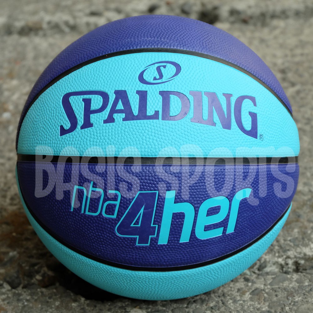 BOLA BASKET WANITA SPALDING NBA 4 HER4HER TEAL PURPLE