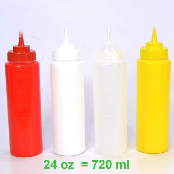 Tempat Saos - Tempat Kecap - Botol Saos Botol Saos- Mayonaise Plastik Putih - White Squeeze