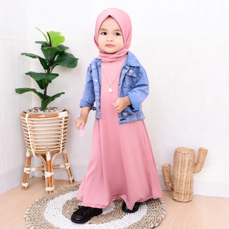 Inner Dress Anak Tanpa Lengan / Gamis Anak Tanpa Lengan 1- 9 Tahun