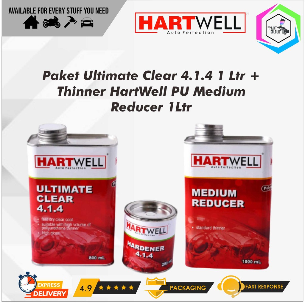 Paket Clear Coat + Thinner PU Hartwell Ultimate Clear 4.1.4