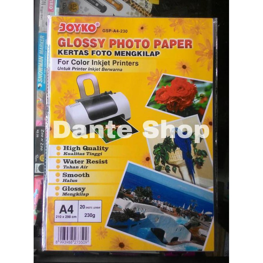 

Promo Murah !!! Glossy Photo Paper Joyko GSP A4 230 Terbaru