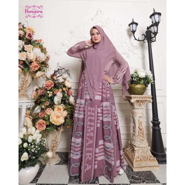 Mauza Humaira Series ORI by Humaira / Gamis Set Syar'i / Gamis Pesta / Dress Muslimah / Baju Syar'i Lebaran / Fashion Branded Muslimah-7