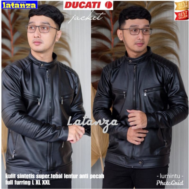 DUCATI JAKET KULIT UNISEX BAGUS